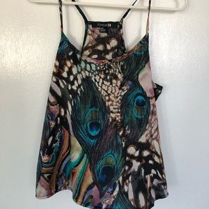 Forever 21 peacock tank